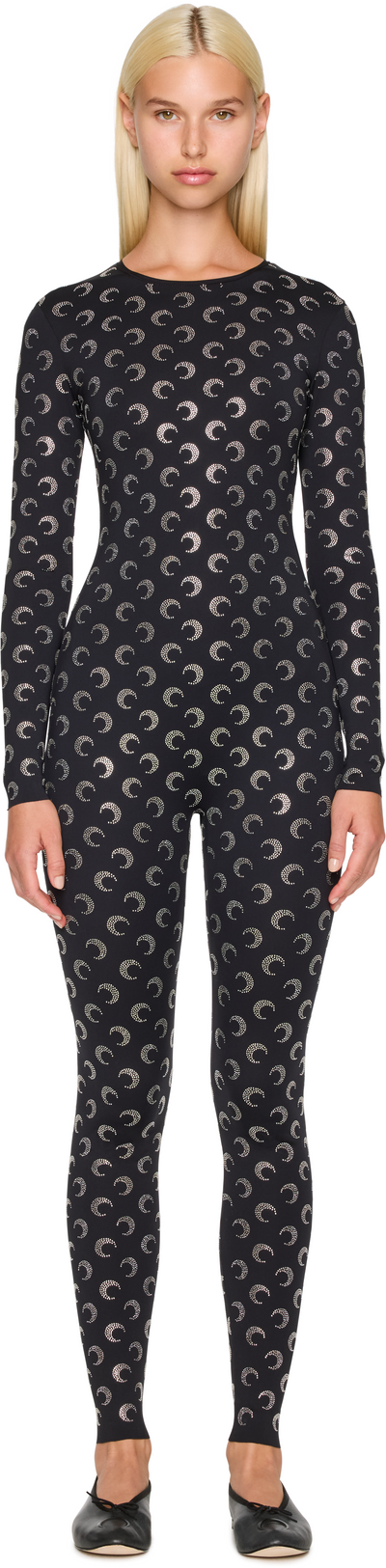 Marine Serre Recycled Moon Strass Jersey Catsuit