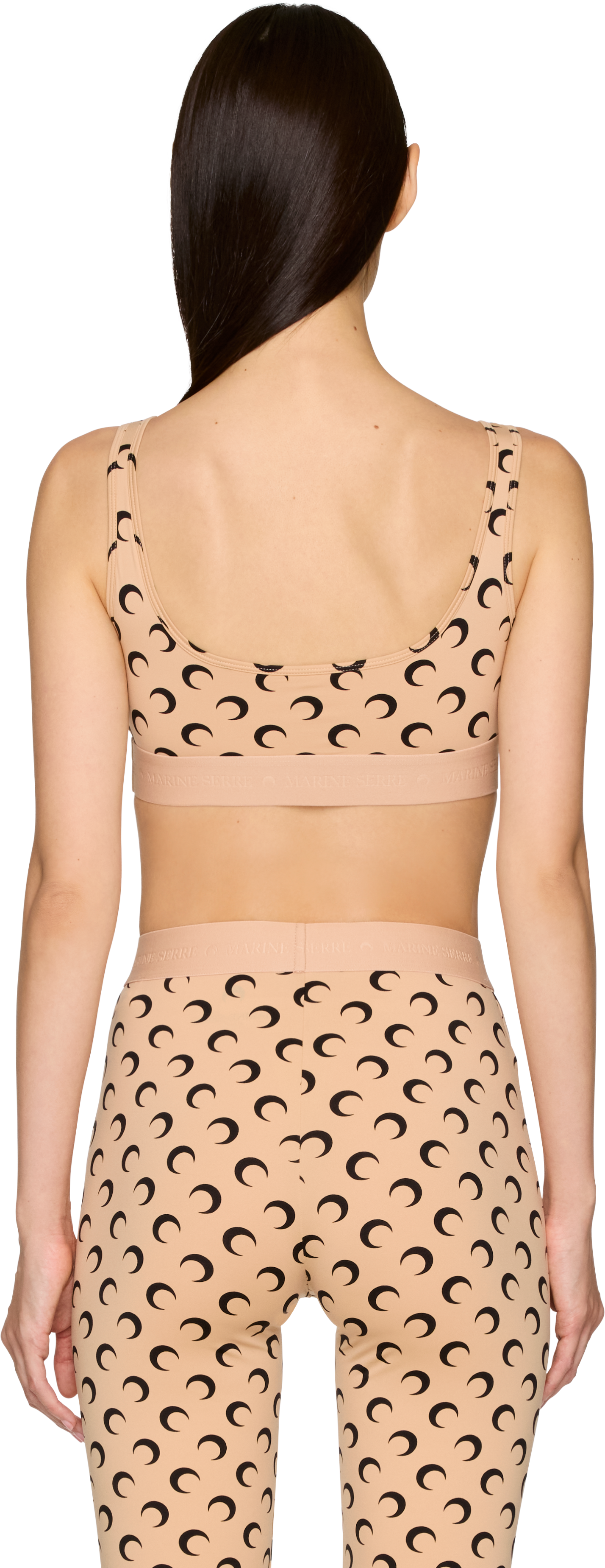 Marine Serre Recycled Moon Jersey Sport Bra