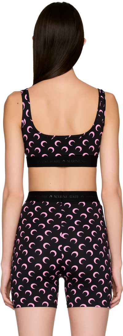 Marine Serre Moon Printed Jersey Sport Bra