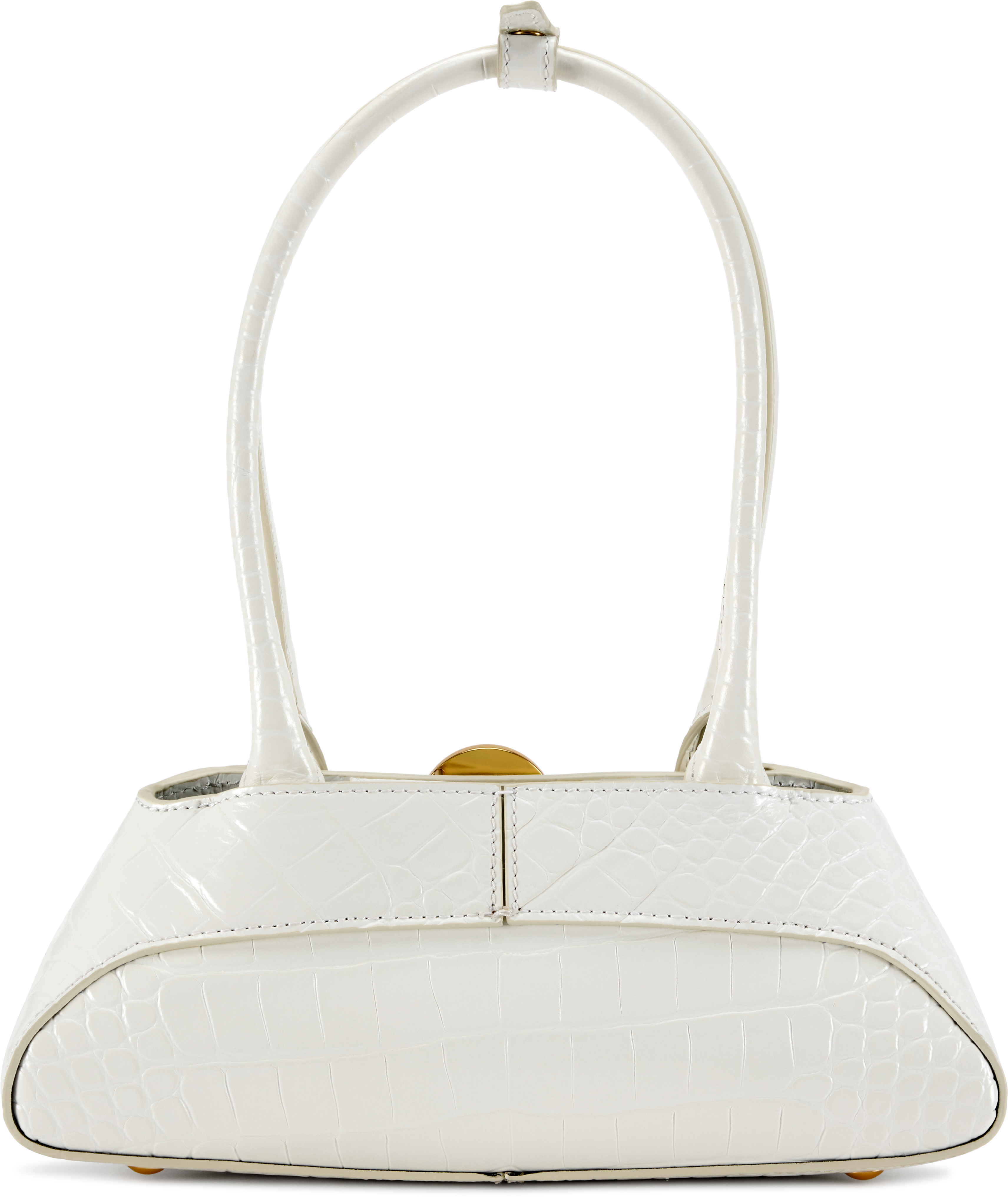 Marine Serre Crocodile Embossed Leather Aurora Mini Bag