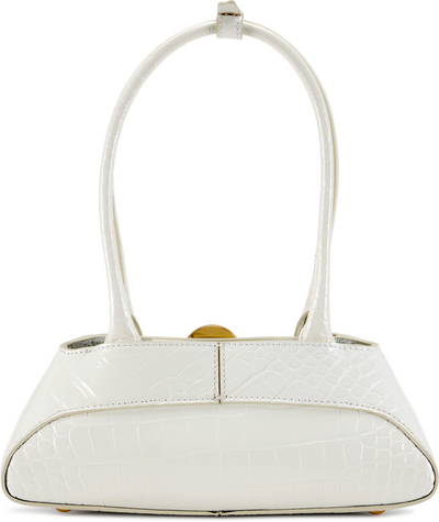 Marine Serre Crocodile Embossed Leather Aurora Mini Bag