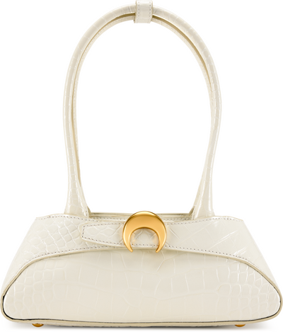 Marine Serre Crocodile Embossed Leather Aurora Mini Bag