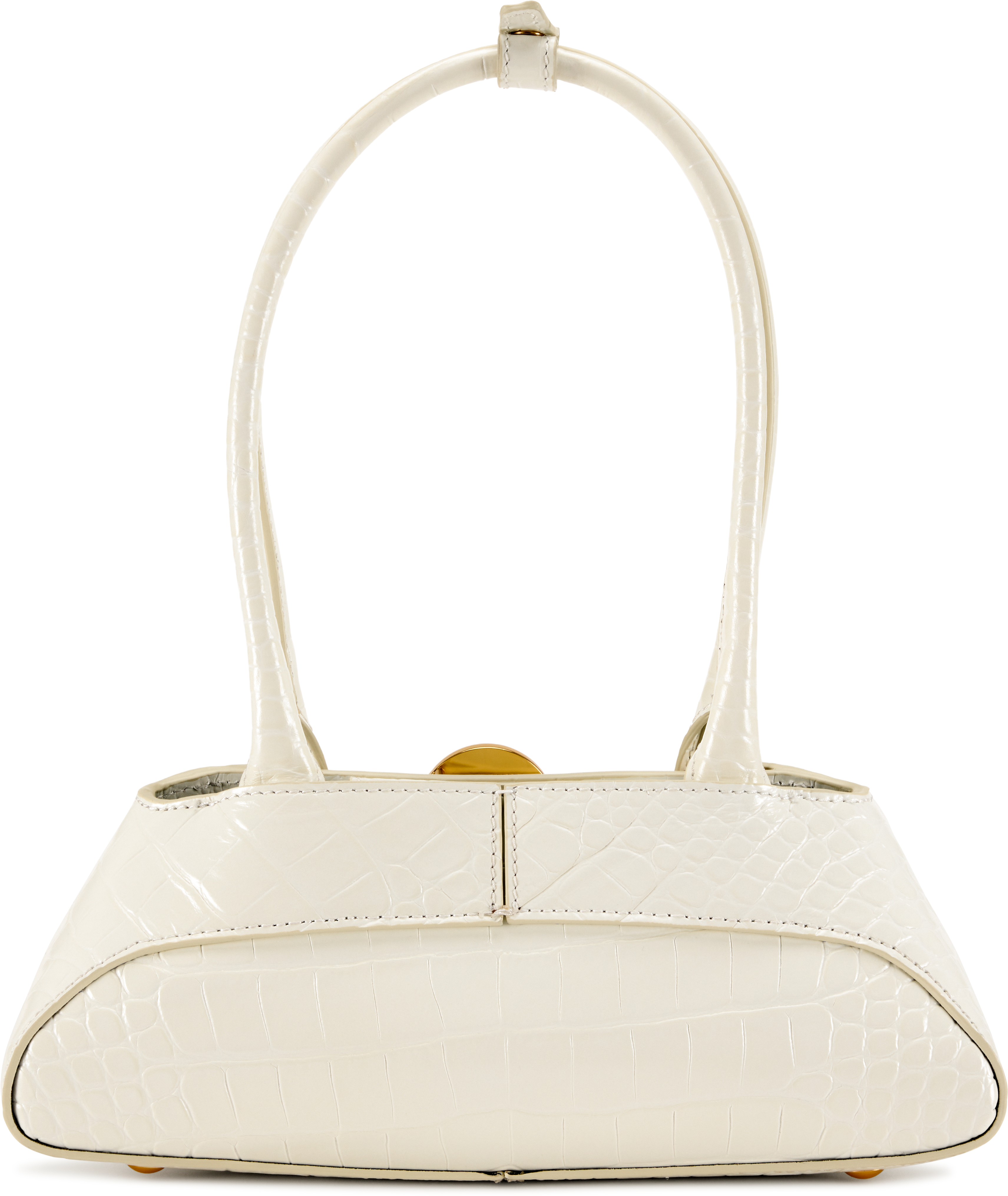 Marine Serre Crocodile Embossed Leather Aurora Mini Bag