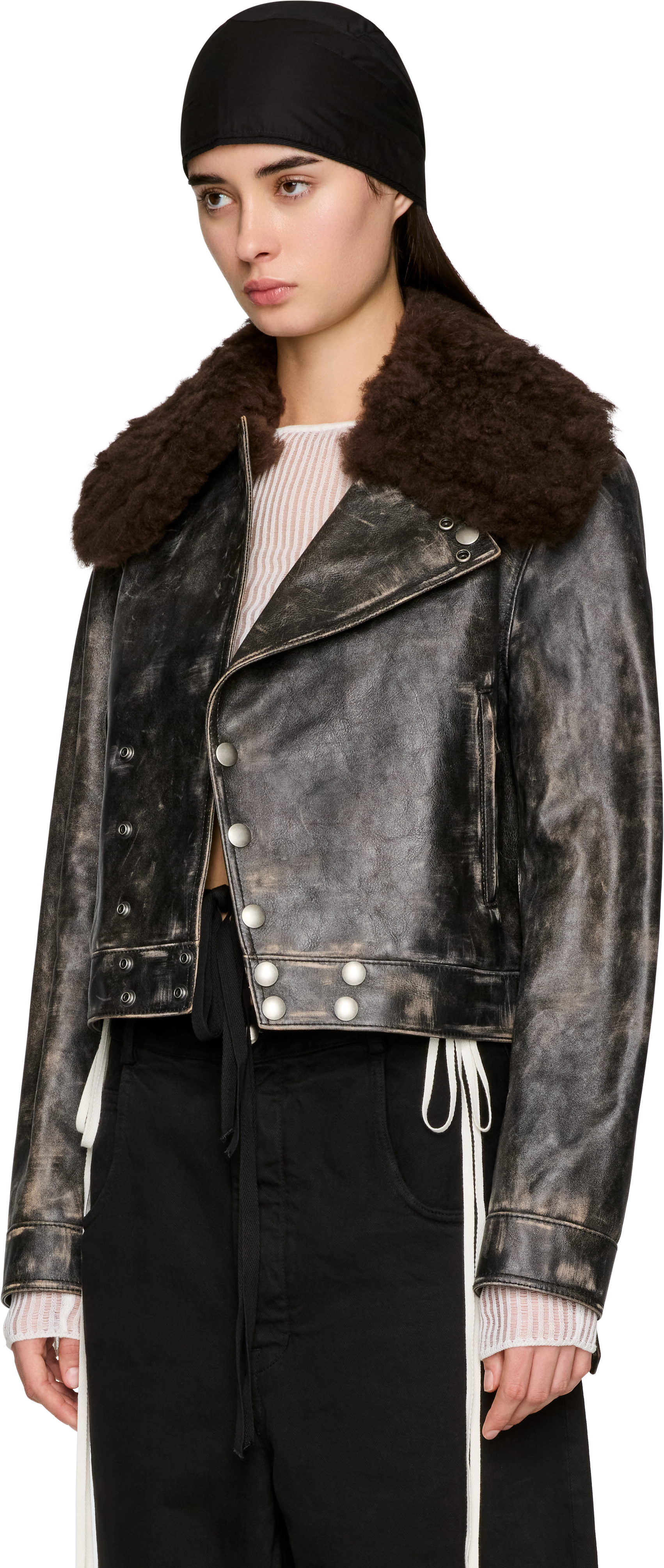 Ann Demeulemeester Wiebke Perfecto Leather Jacket