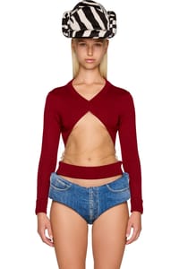 Picture of Triangle Floating Knit V-Neck Sweater