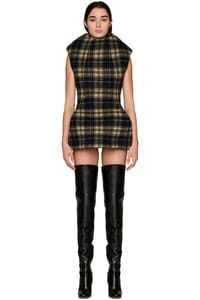 Picture of Sculptured Tartan Mini Dress