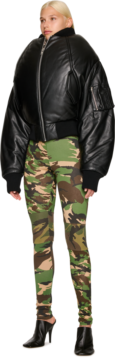 Duran Lantink Over The Shoulders Leather Bomber Jacket