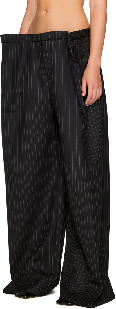 Duran Lantink Profile Pinstriped Wool Trousers