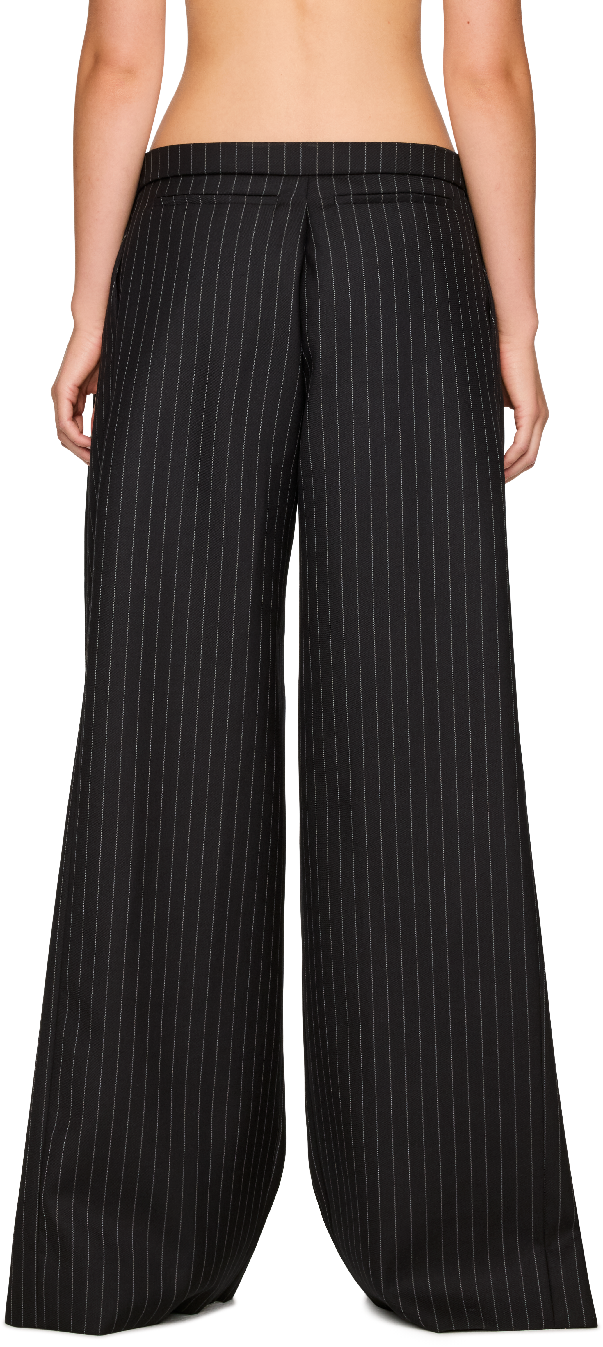 Duran Lantink Profile Pinstriped Wool Trousers