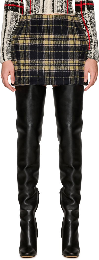 Duran Lantink Padded Tartan Mini Skirt