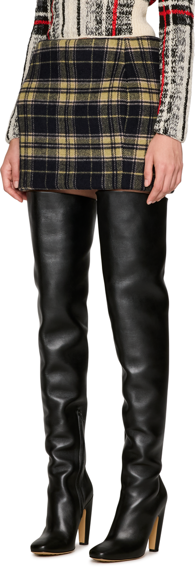 Duran Lantink Padded Tartan Mini Skirt