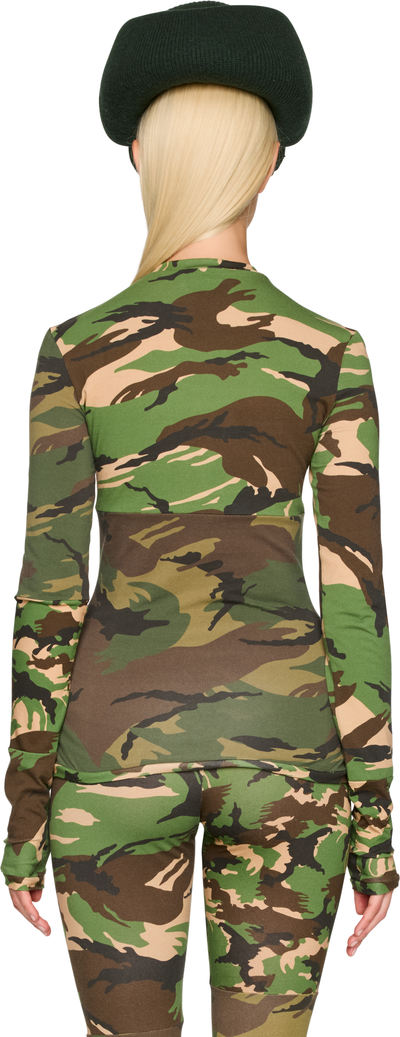 Duran Lantink Patchwork Camo Jersey Long Sleeve Top
