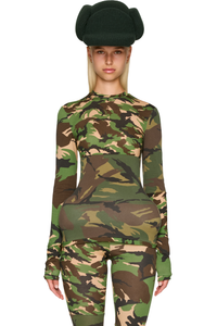 Picture of Patchwork Camo Jersey Long Sleeve Top