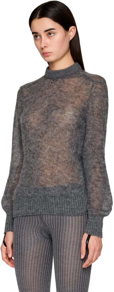 Coperni Transparent Alpaca Crewneck Sweater