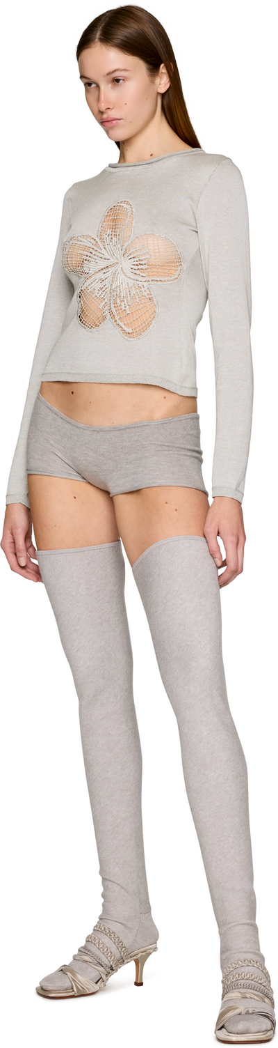 Isa Boulder Frangipani Carve Long Sleeve Sweater