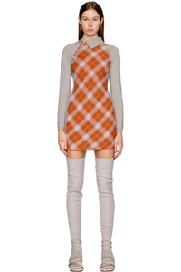 Picture of Tartan Asymmetric Mini Dress