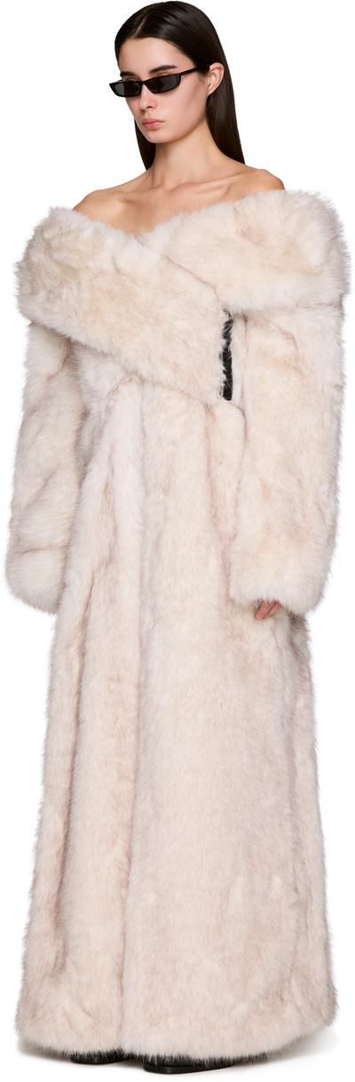 GmbH Demi-Couture Oren Off Shoulder Faux-Fur Jacket