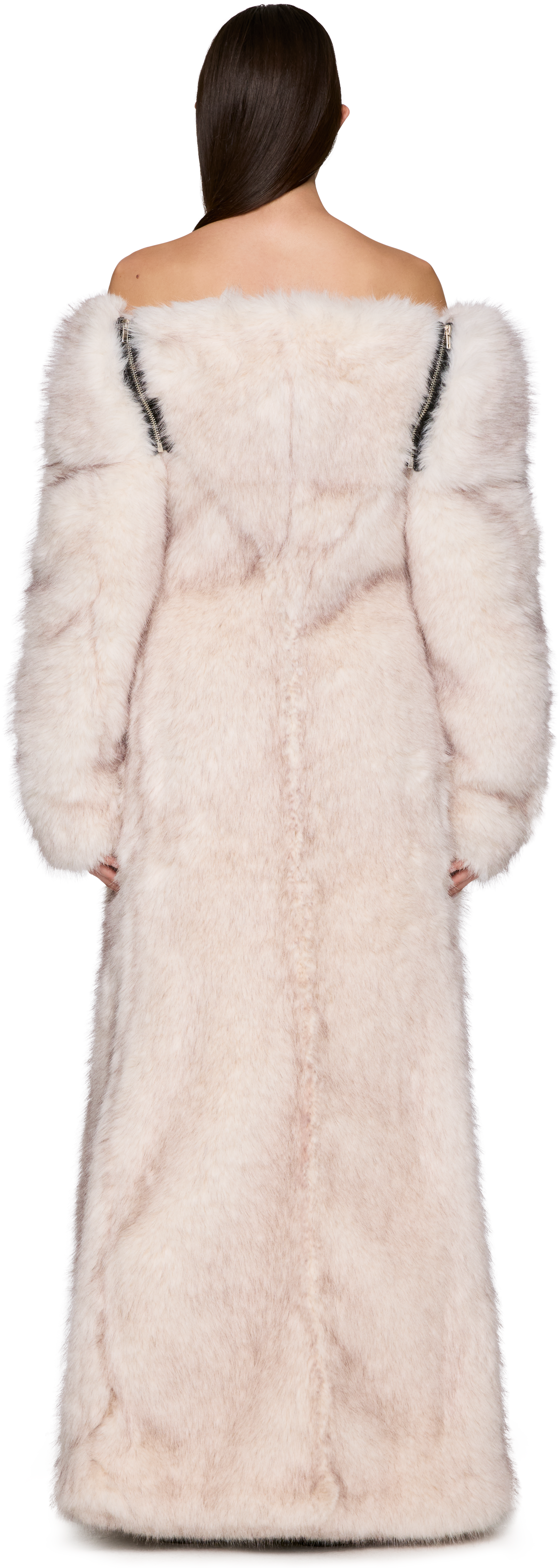 GmbH Demi-Couture Oren Off Shoulder Faux-Fur Jacket