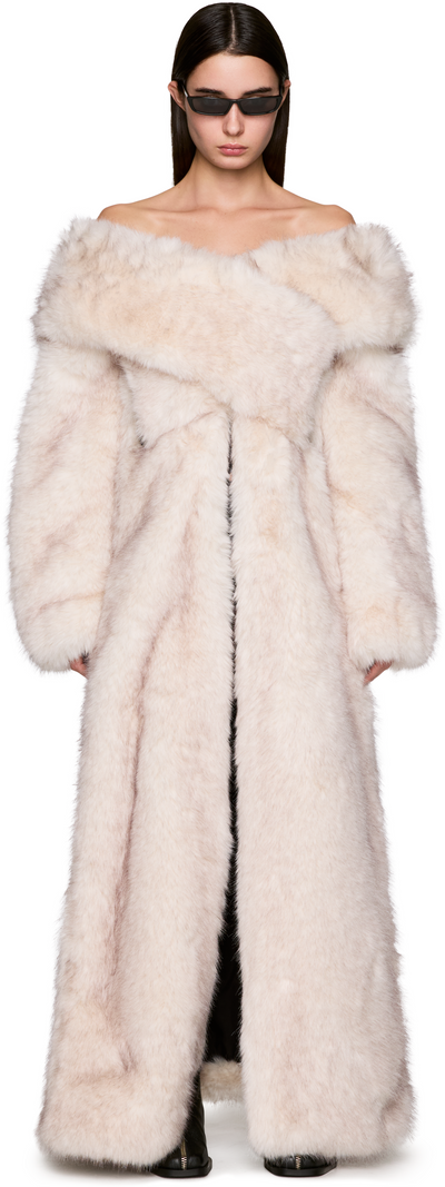 GmbH Demi-Couture Oren Off Shoulder Faux-Fur Jacket