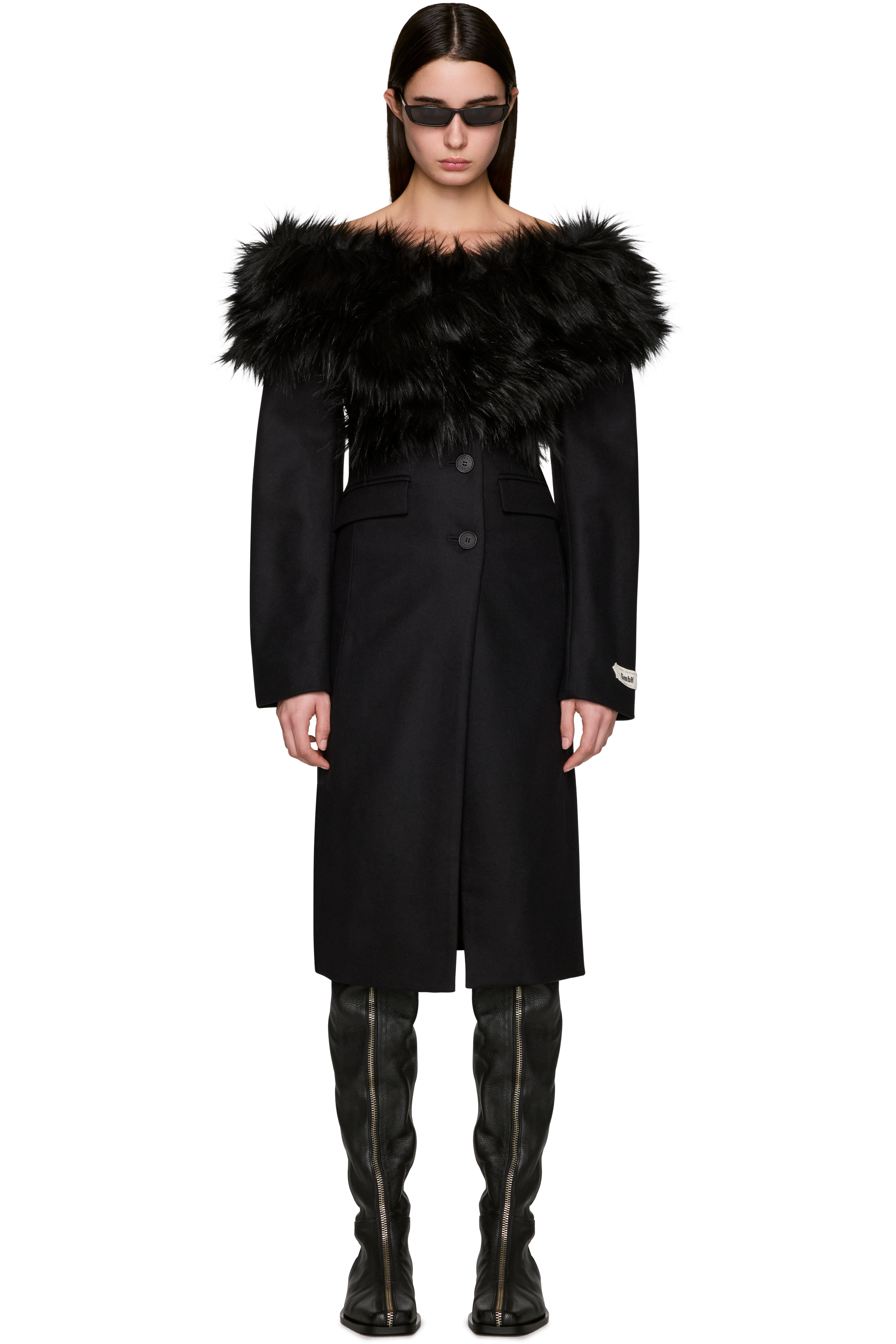 Picture of Demi-Couture Bijan Faux-Fur Stole Coat