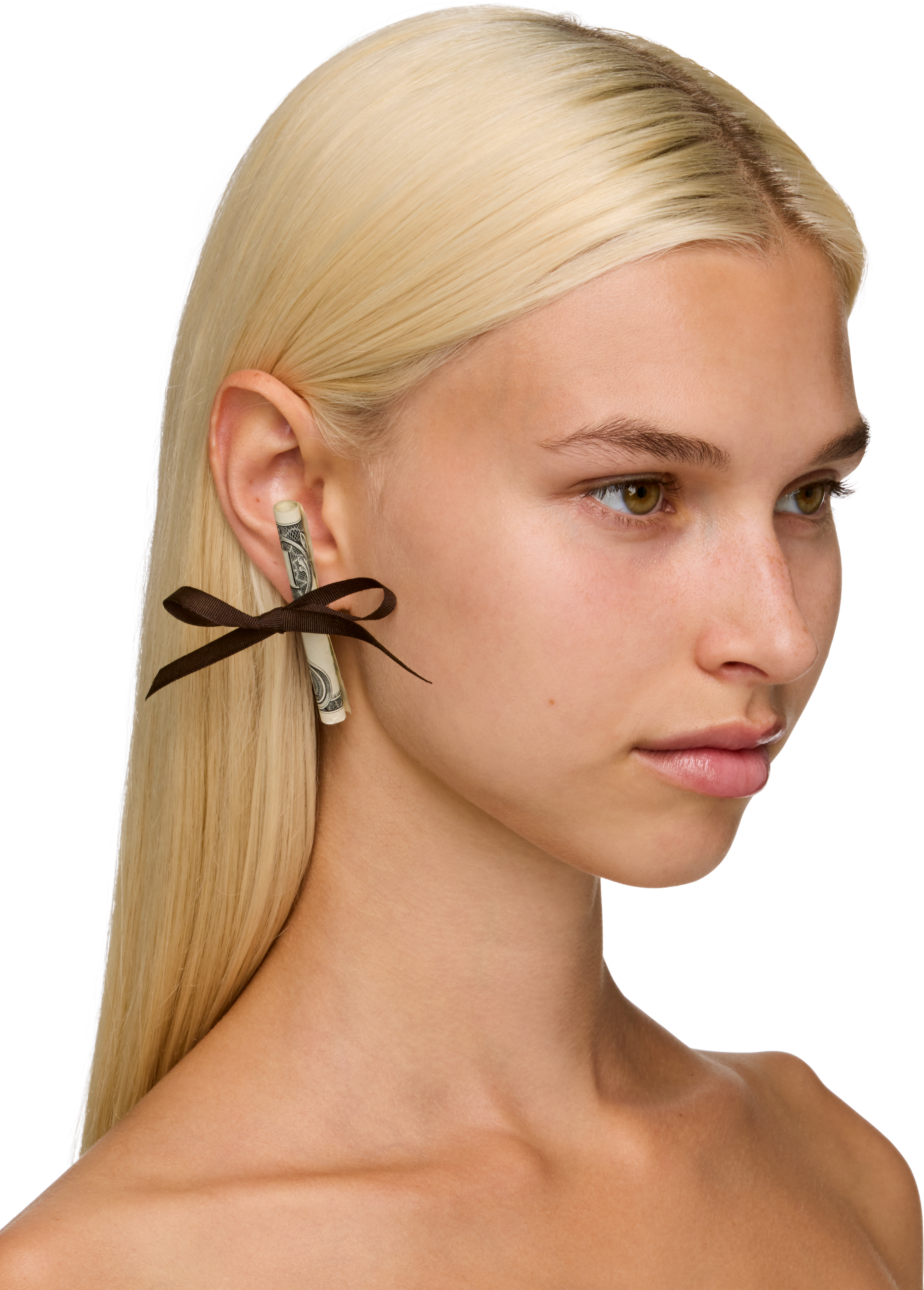 D'Heygere Bow Holder Stud Single Earring
