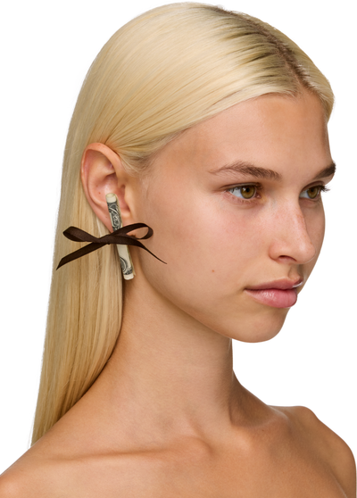 D'Heygere Bow Holder Stud Single Earring
