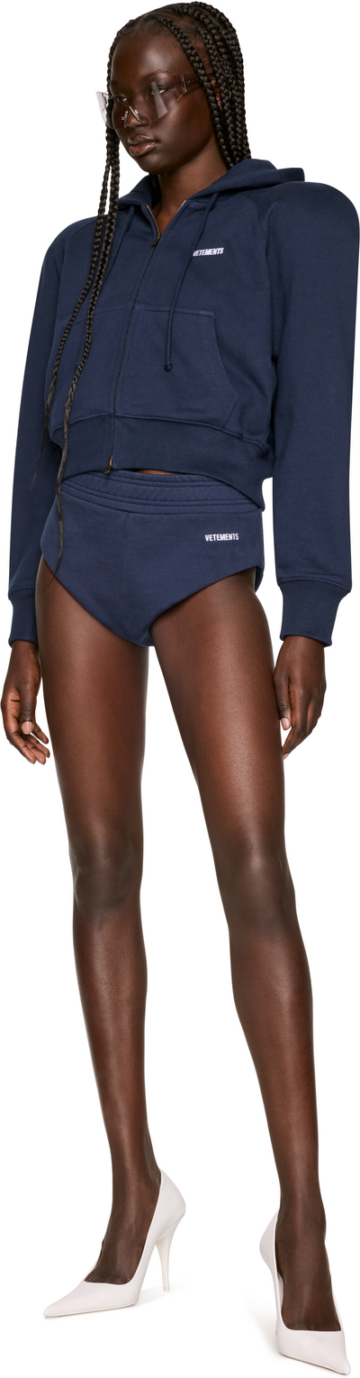 VETEMENTS Round Shoulder Zip-Up Hoodie