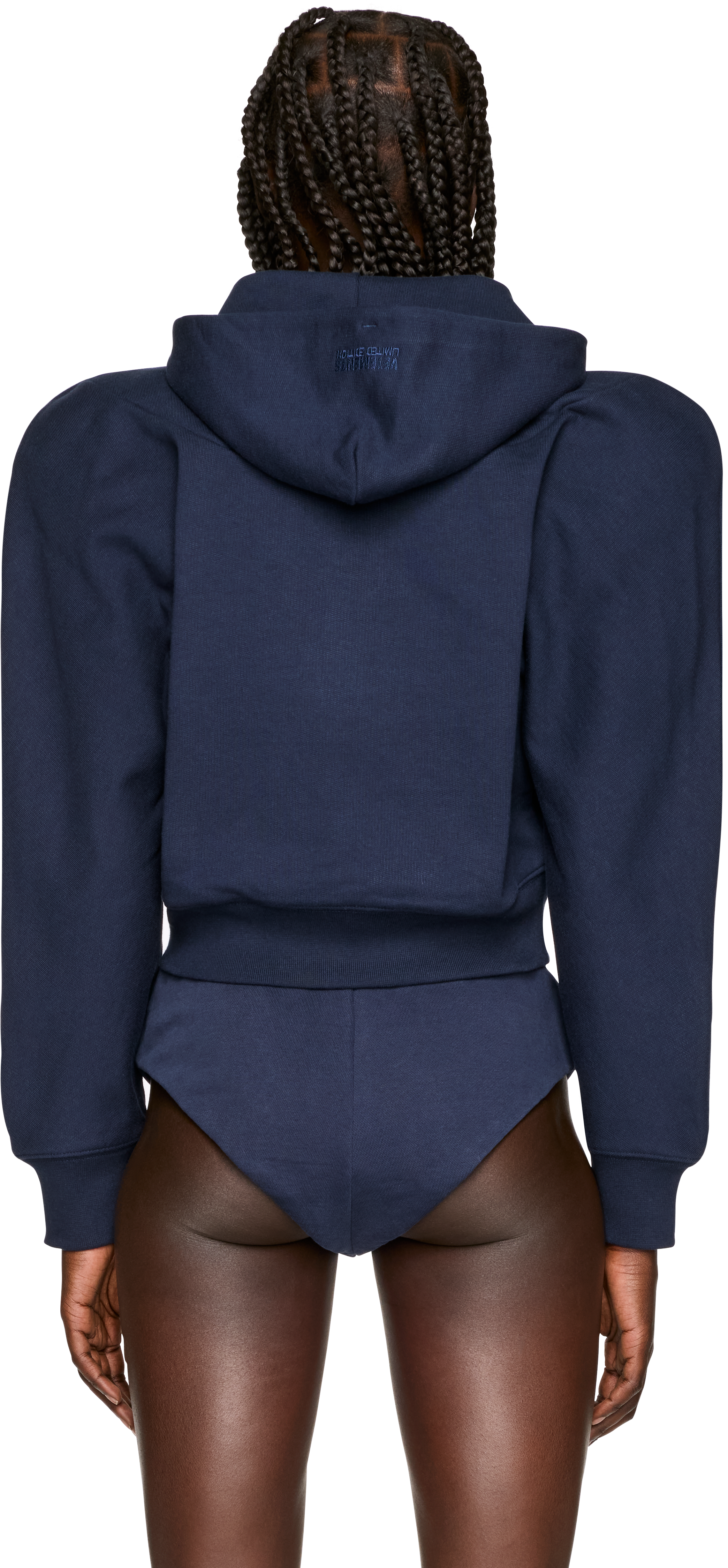 VETEMENTS Round Shoulder Zip-Up Hoodie