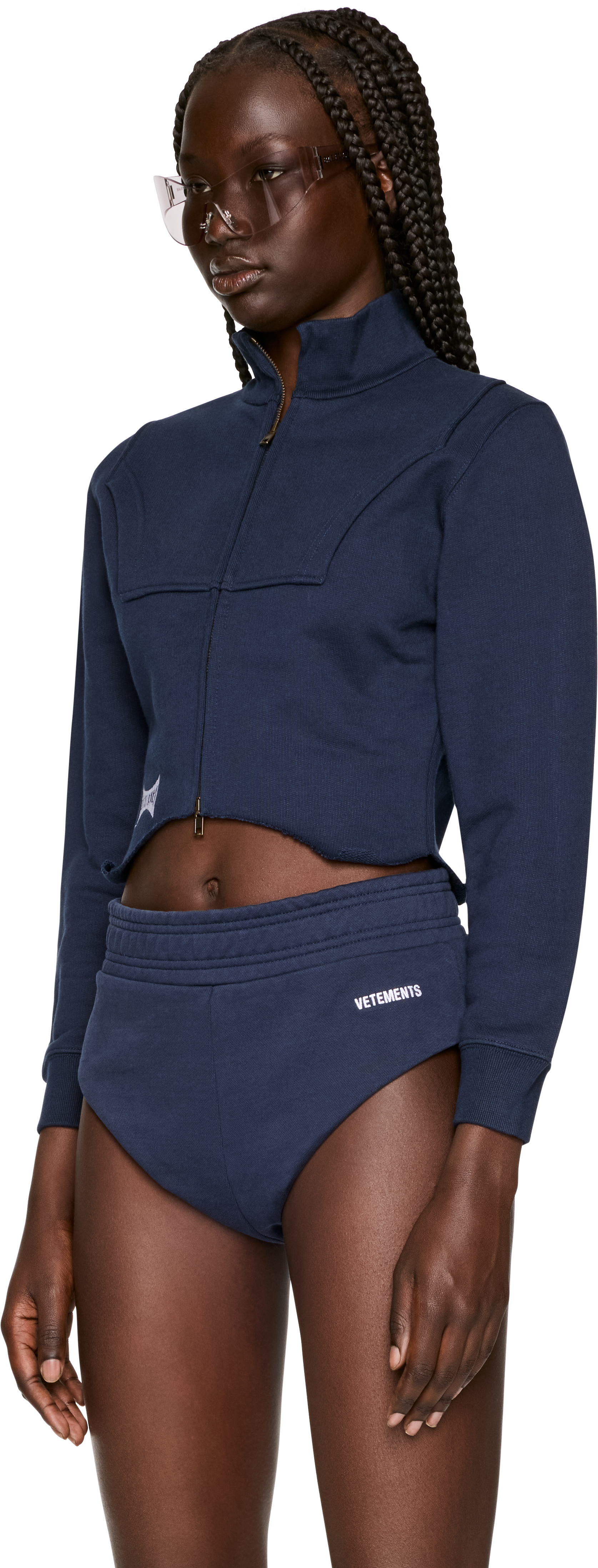 VETEMENTS Upside-Down Zip-Up Sweatshirt