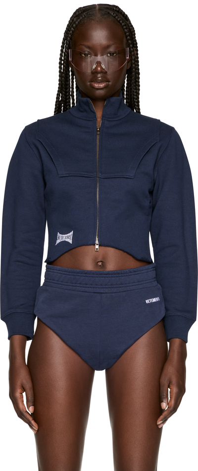 VETEMENTS Upside-Down Zip-Up Sweatshirt