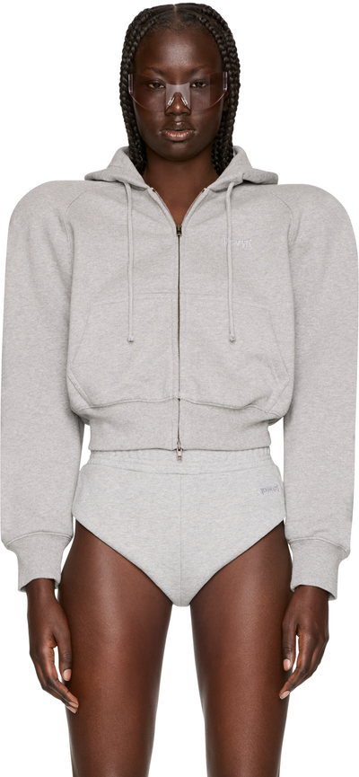 VETEMENTS Round Shoulder Zip-Up Hoodie