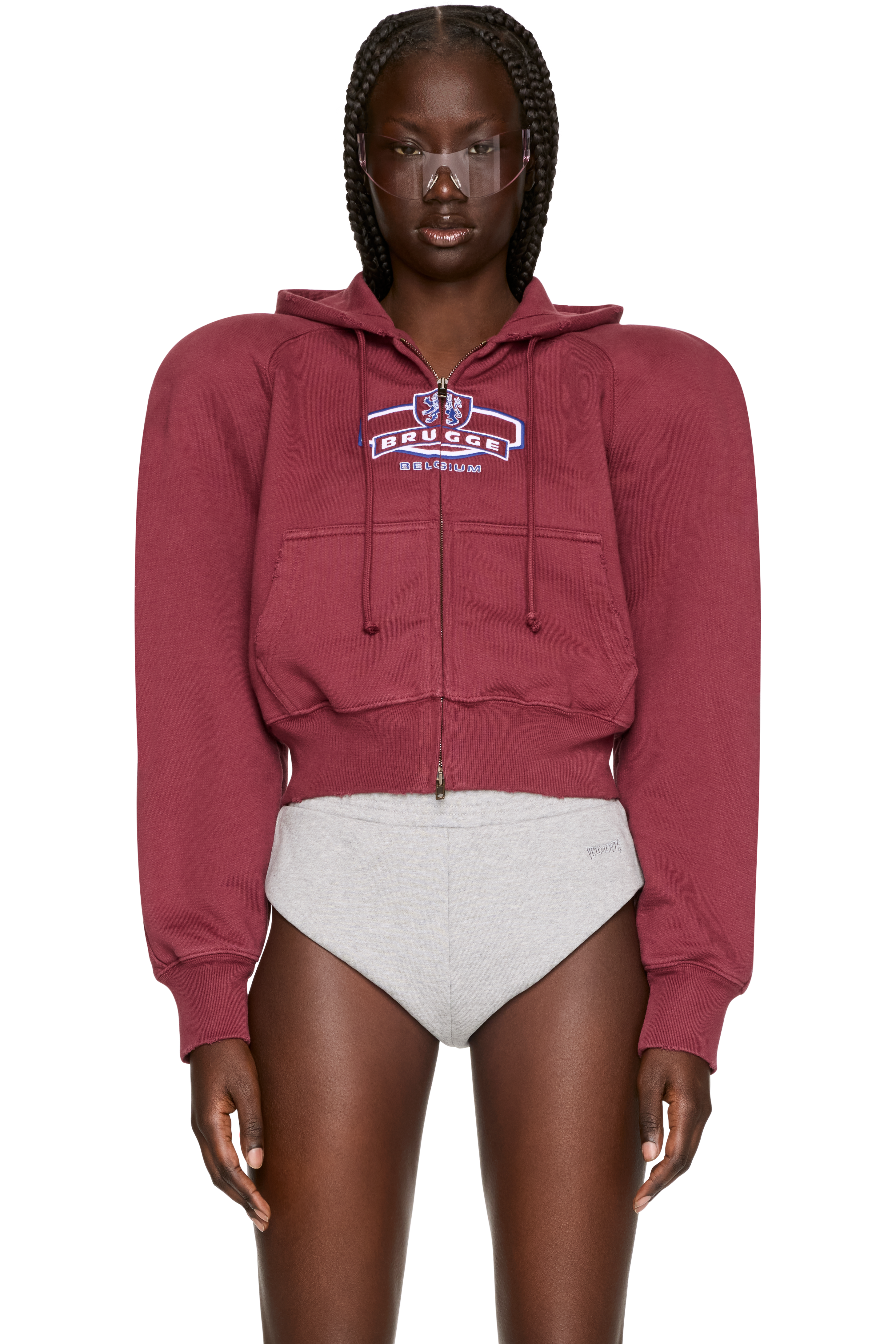 Picture of 'Brugge' Tourist Round Shoulder Zip-Up Hoodie