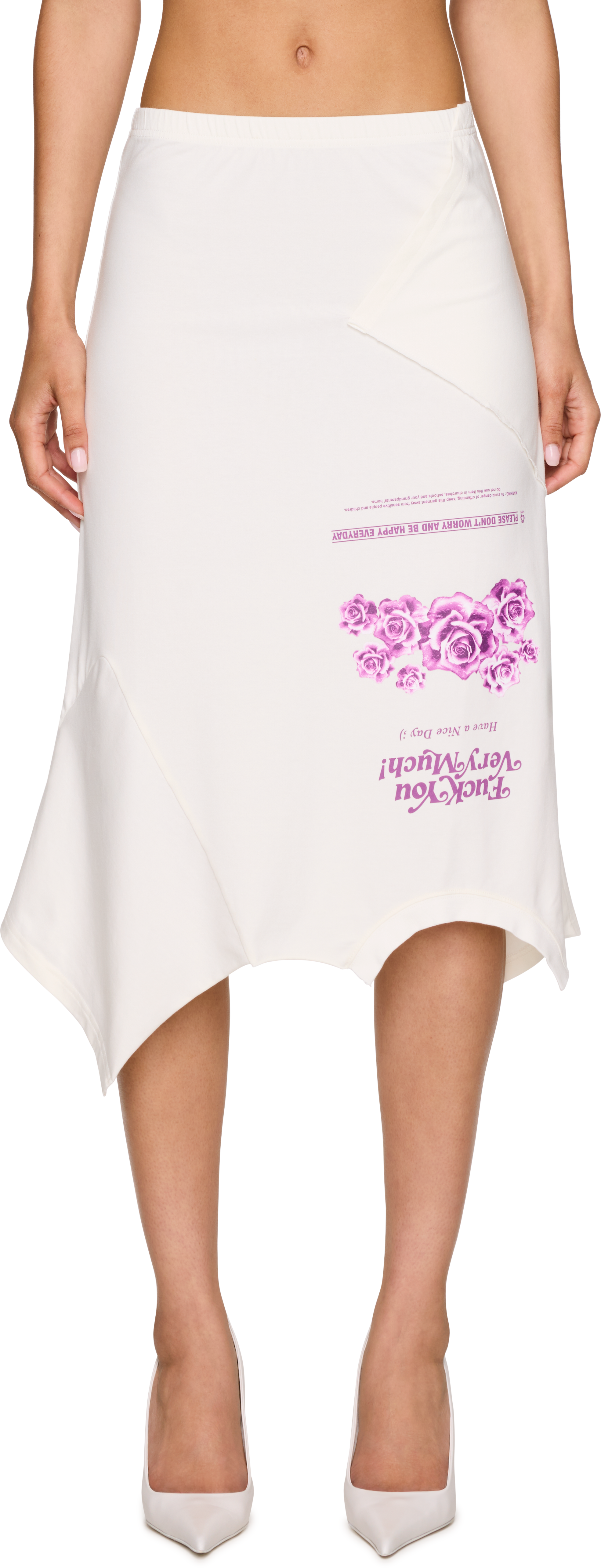 VETEMENTS 'Fuck You Very Much' Upside-Down Midi Skirt