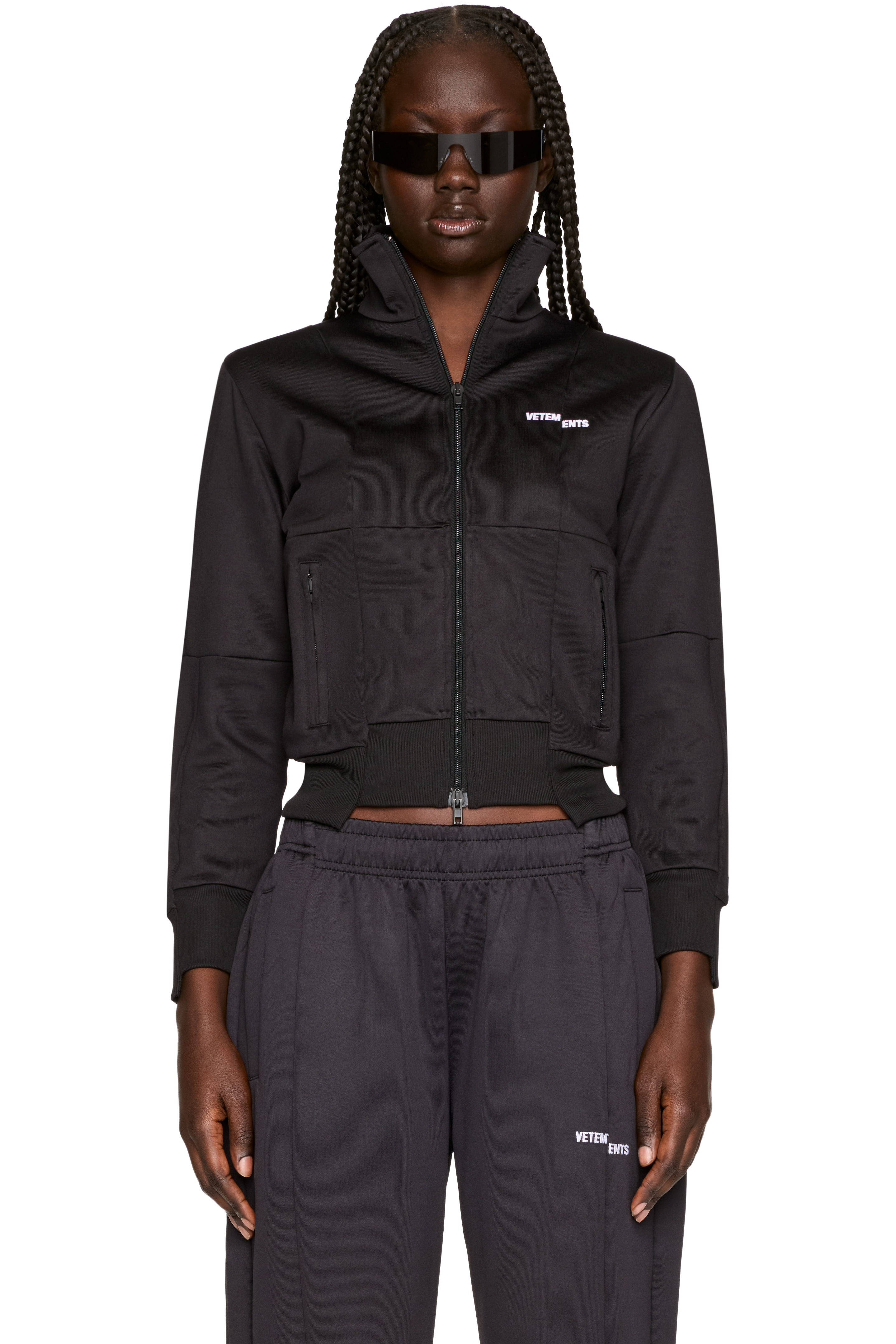 Picture of Cut-Up Athletic Zip-Up Track Jacket