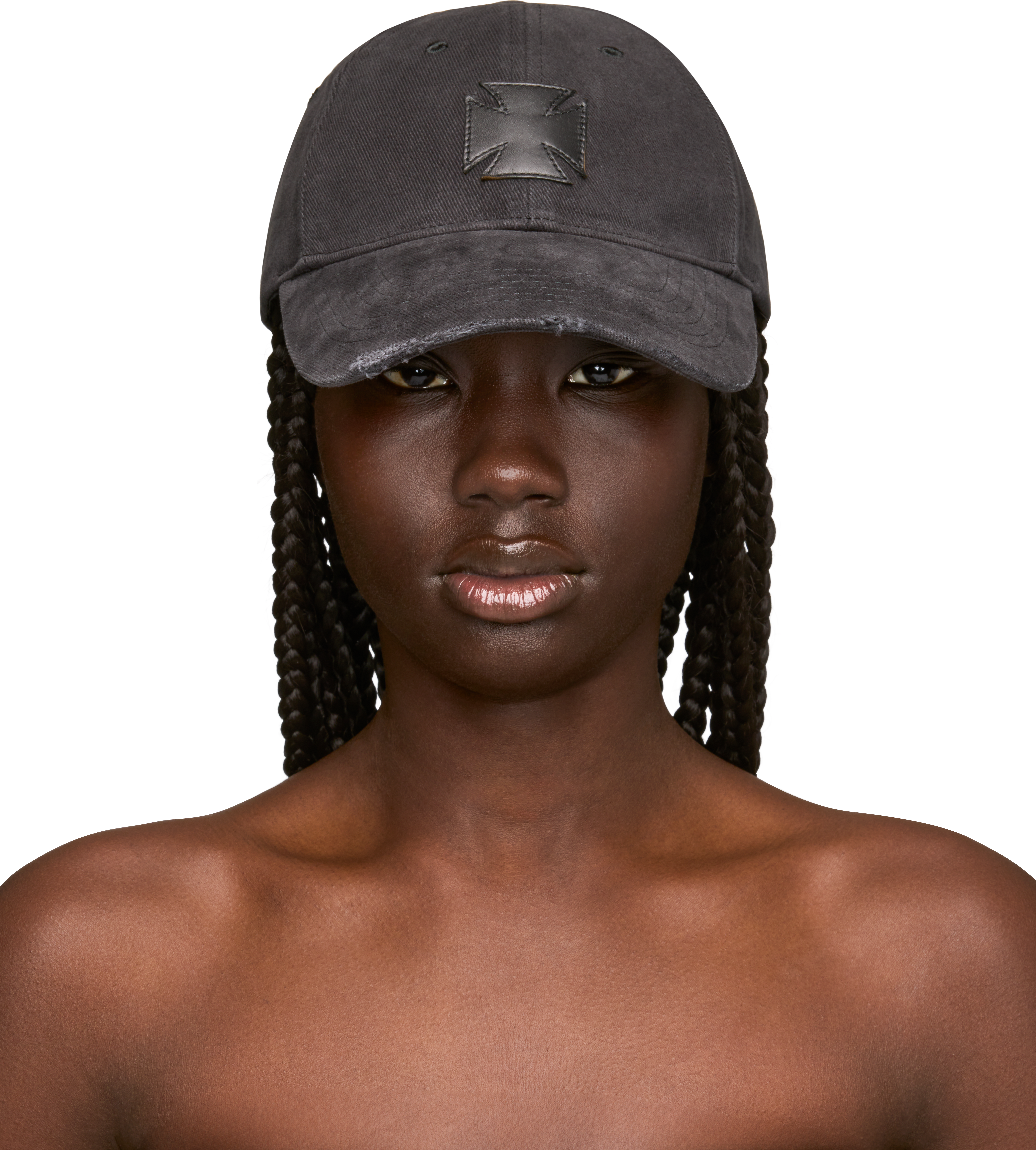 VETEMENTS Leather Biker Cross Cap