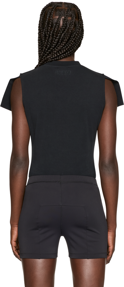 VETEMENTS Leather Cross T-Shirt Bodysuit