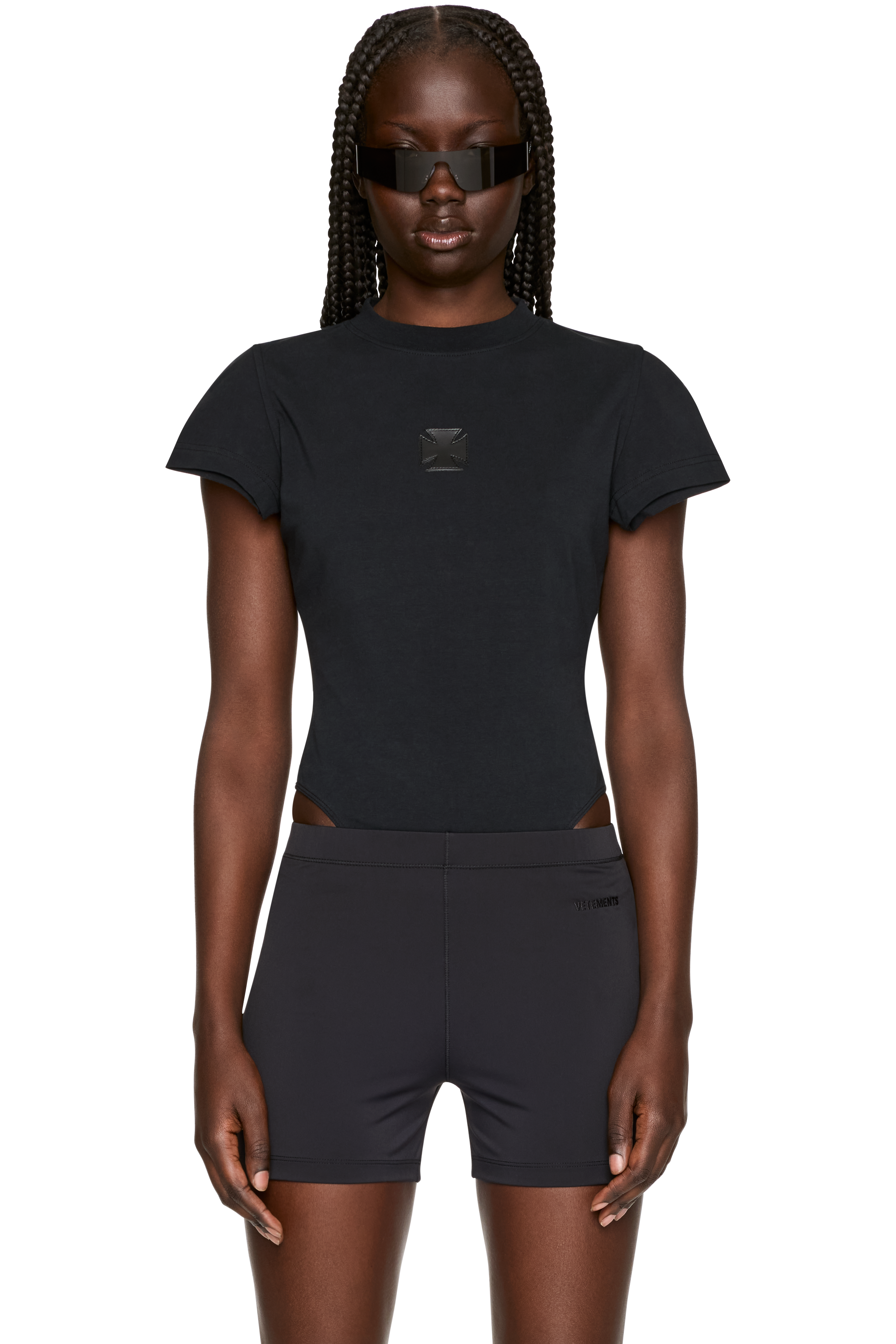 Picture of Leather Cross T-Shirt Bodysuit