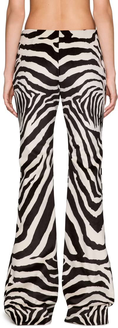 Duran Lantink Zebra Print Flare Trousers