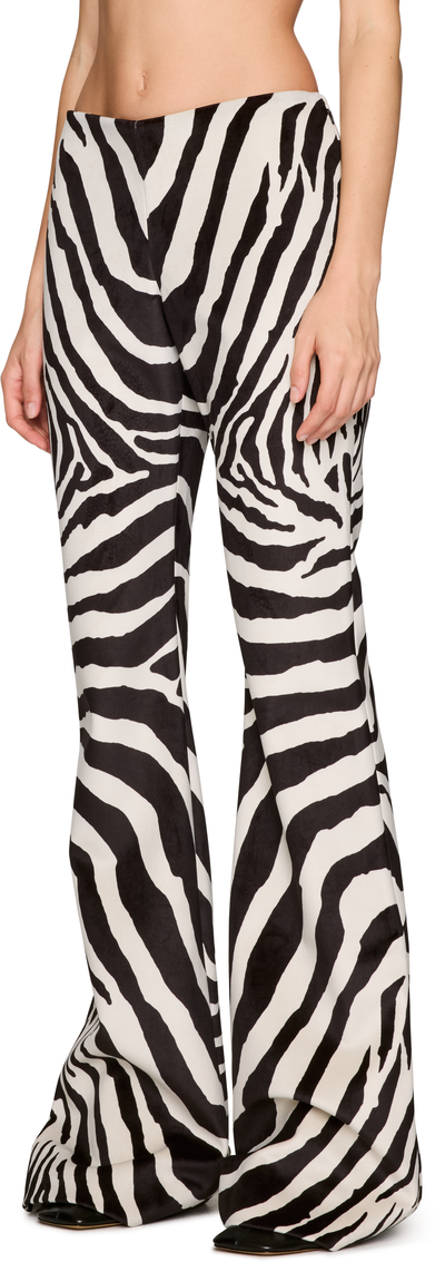 Duran Lantink Zebra Print Flare Trousers