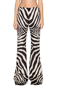 Picture of Zebra Print Flare Trousers