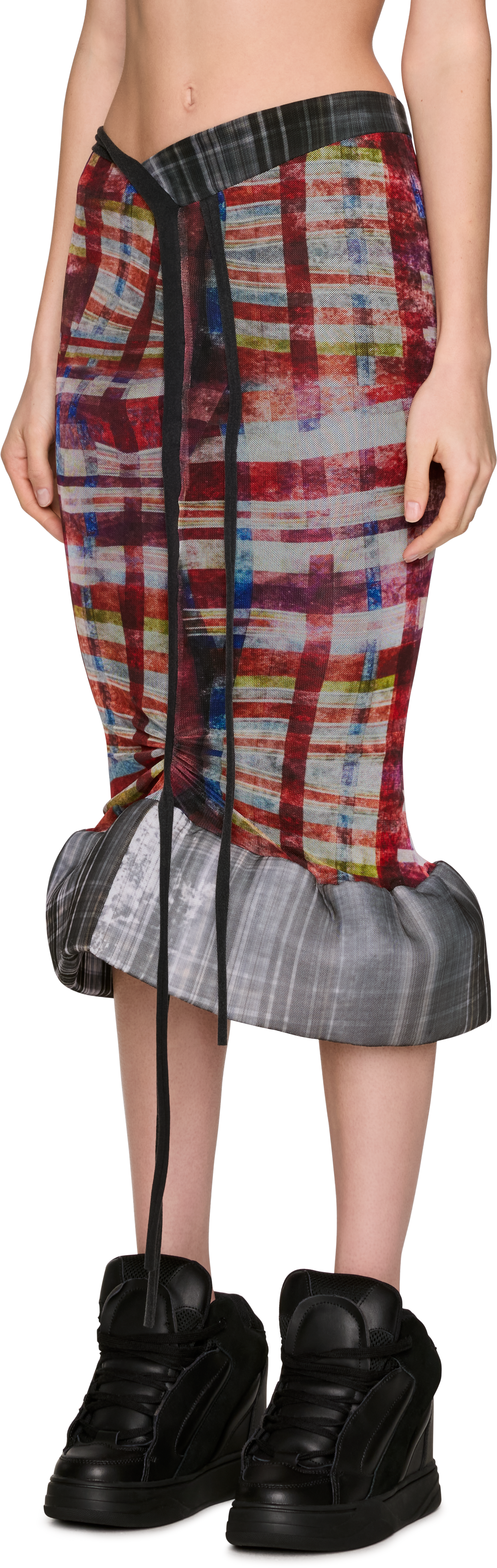 Ottolinger Mesh Padded Midi Skirt