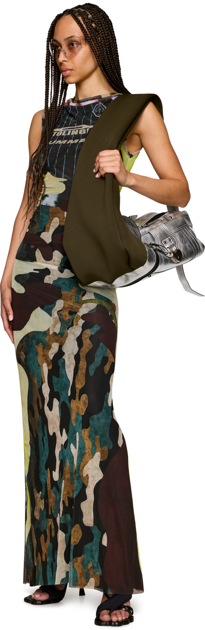 Ottolinger Camo Mesh Maxi Dress