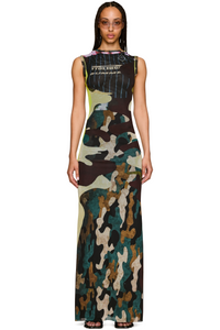 Picture of Camo Mesh Maxi Dress