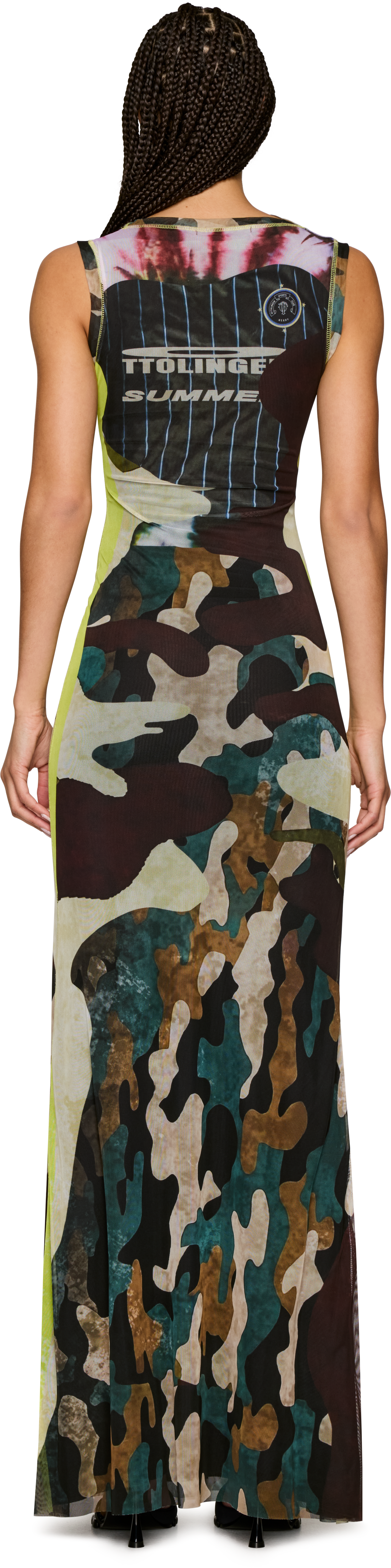 Ottolinger Camo Mesh Maxi Dress
