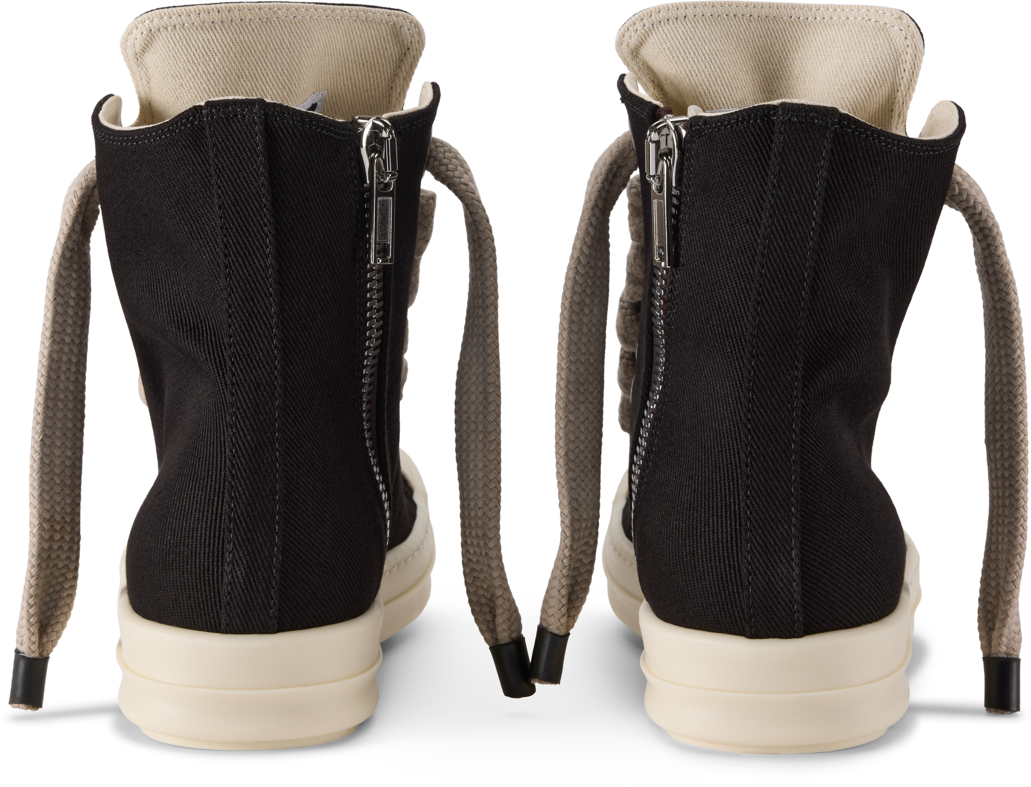 Rick Owens DRKSHDW Temple Jumbolace Denim Sneakers