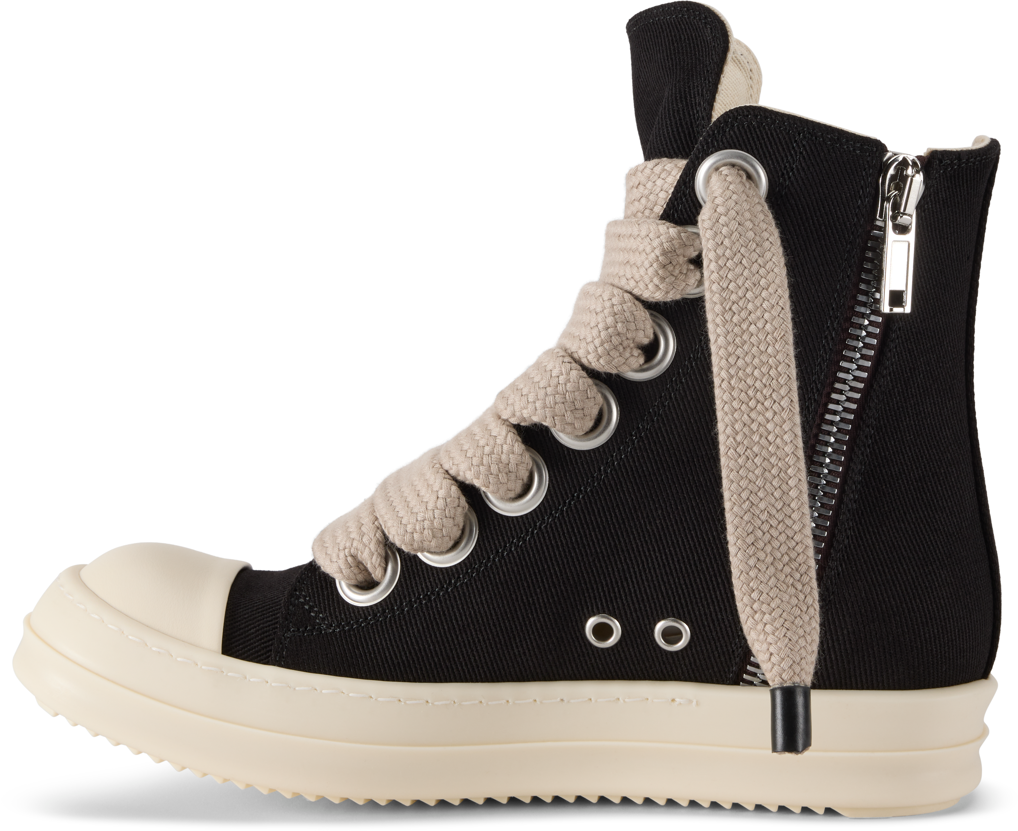 Rick Owens DRKSHDW Temple Jumbolace Denim Sneakers