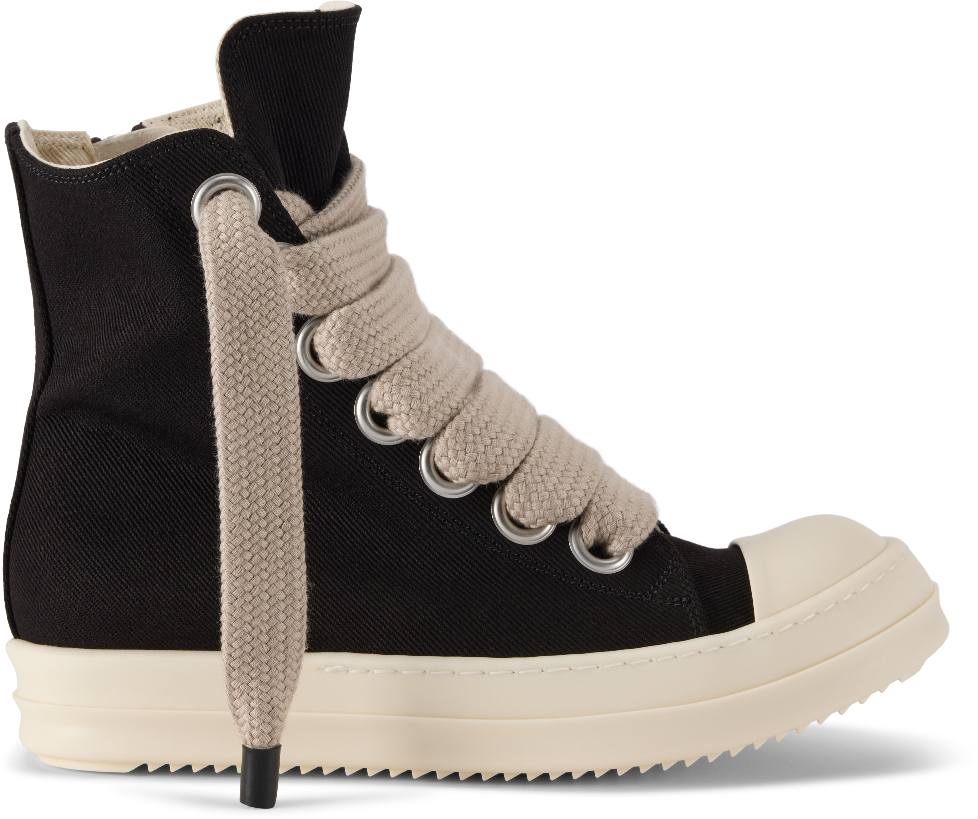 Rick Owens DRKSHDW Temple Jumbolace Denim Sneakers