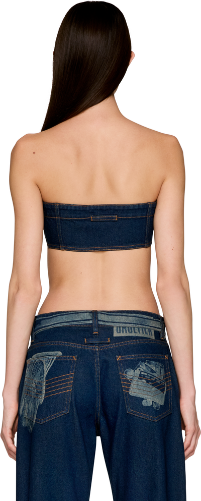 Jean Paul Gaultier Denim Trompe L’Œil Bra