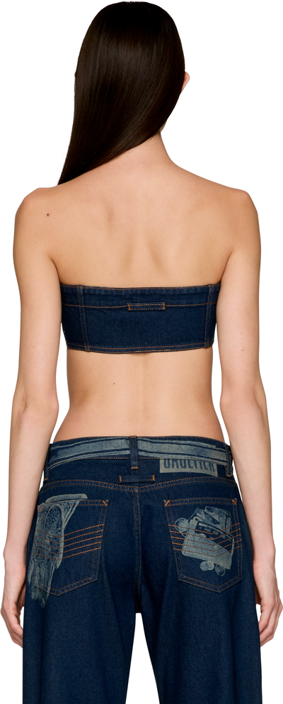 Jean Paul Gaultier Denim Trompe L’Œil Bra