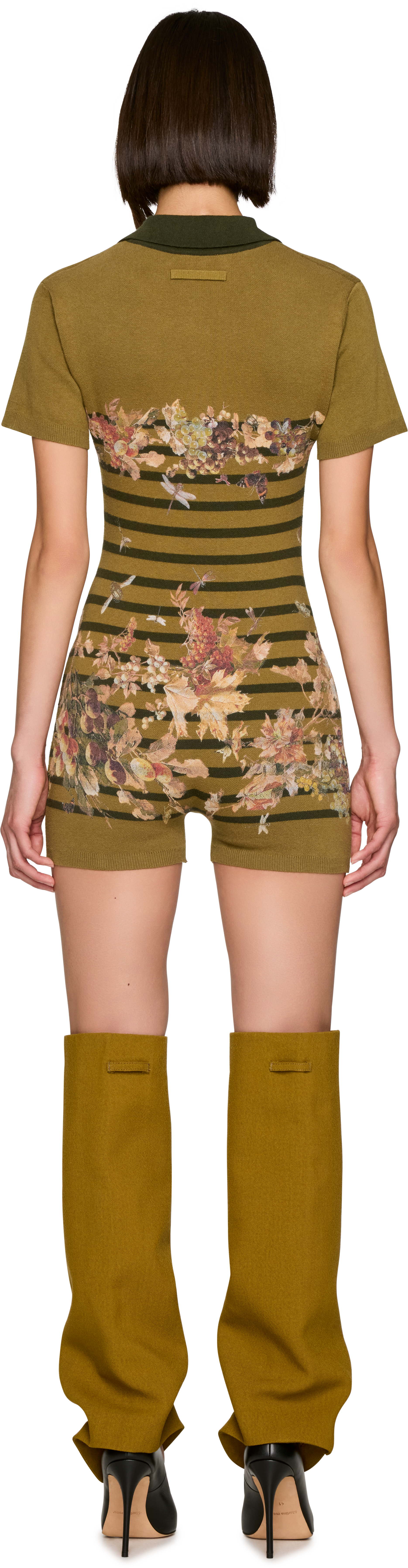 Jean Paul Gaultier Mariniere Grape' Piqué Polo Romper